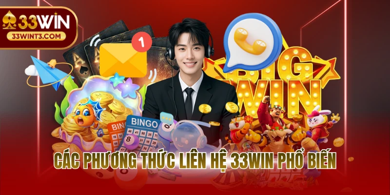 Các phương thức liên hệ 33WIN phổ biến